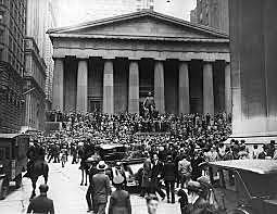 Caída de la bolsa NY.