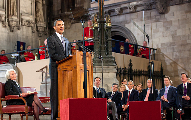President Obama addresses the UK Parliament