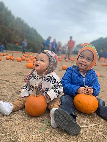 Enjoying being with my Grandsons!