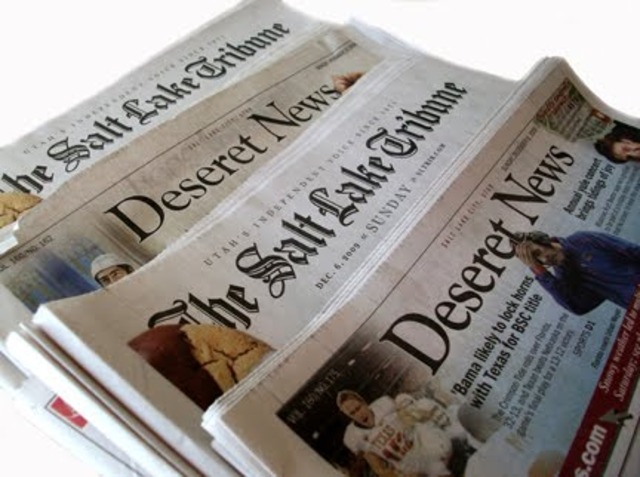 The Salt Lake Tribune entered an  agreement with the Mormon Deseret News.