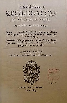 La Novísima Recopilación (1805)