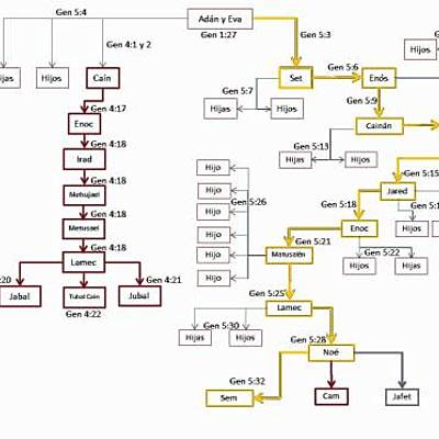 Timeline: Genealogía desde Adán hasta Noé.
