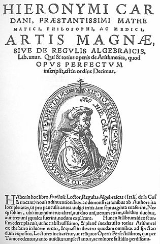 Girolano Cardano, publica Ars Magna