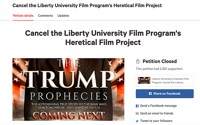 Liberty Film Students Protest Trump Movie