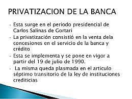 Privatización de la Banca