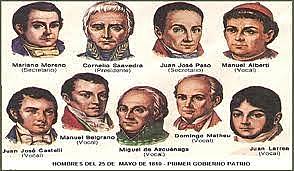Integrantes de la Primera Junta