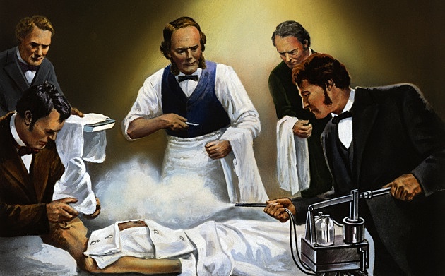 Principios antisépticos en cirugía - Joseph Lister - Gran Bretaña