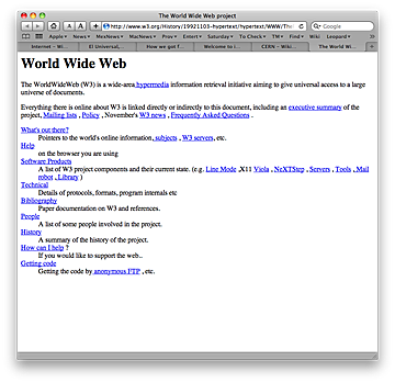 Nace la primera pagina de Internet