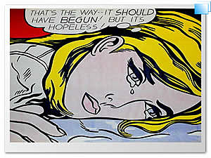 Roy Lichtenstein, Chica llorando, serigrafía.