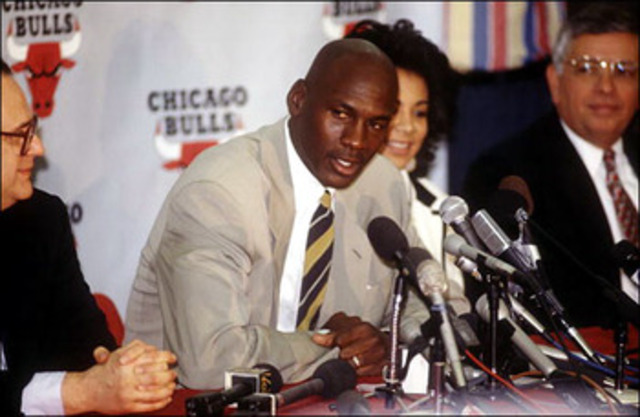 Michael Jordan retires from the NBA
