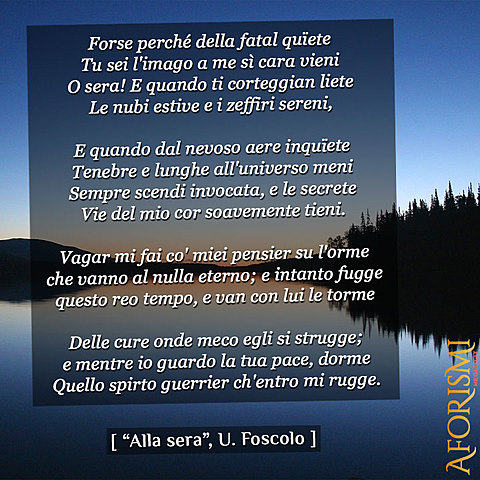 I sonetti (Alla sera)