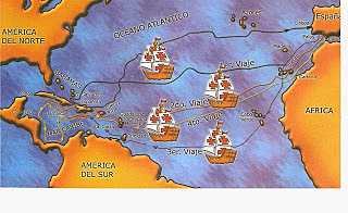 La flota llega a América