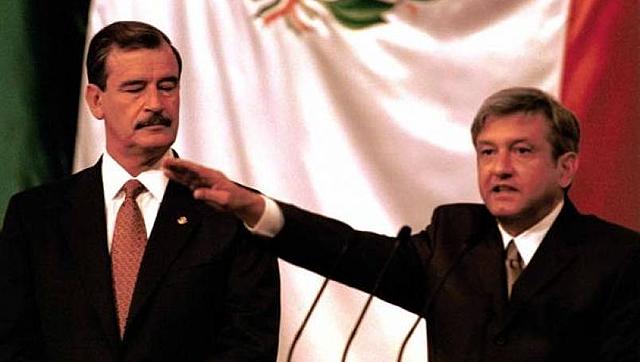 Enfrentamiento entre Fox y el jefe de gobierno de la Ciudad de México AMLO que polarizo a la sociedad