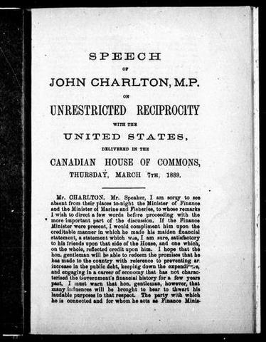 Laurier Liberals had adopted "Unrestricted Reciprocity"