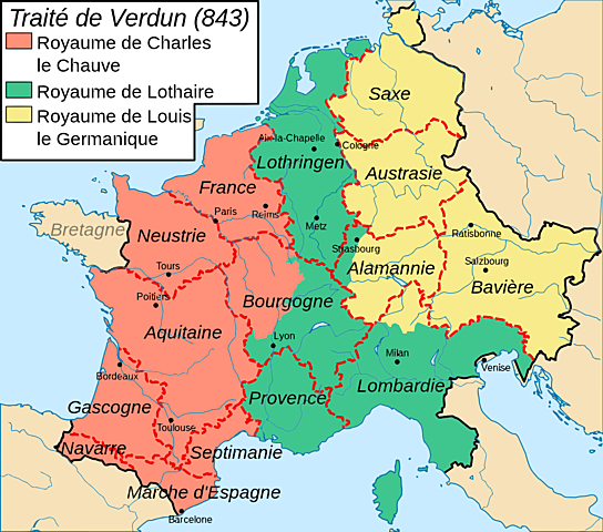 The treaty of Verdun