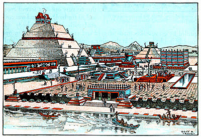 Los aztecas comienzan a construir la ciudad de Tenochtitlán