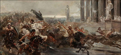 Huns start to invade Rome