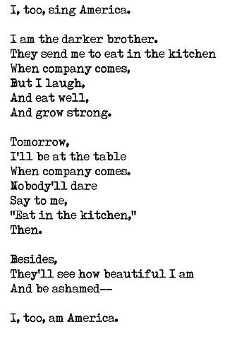 I, Too, Sing America, Langston Hughes