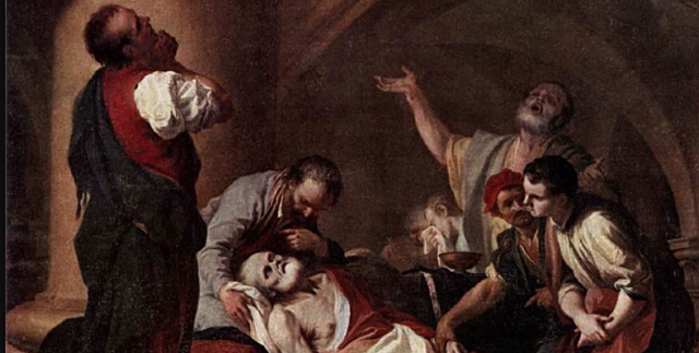 Muerte de Sócrates: ultima despedida de sus familiares y amigos- bebida de la cicuta.