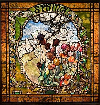 Art Nouveau: The Four Seasons (Stained Glass), Louis Comfort Tiffany