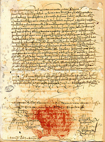 Firman Las Leyes de Burgos 1512.