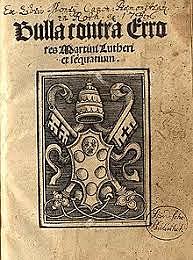 Leone X emana la bolla Exsurge Domine