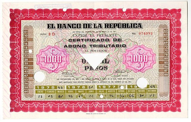 Creación del abono tributario CERT