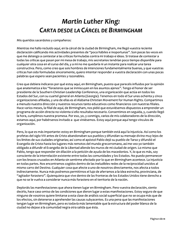 Birmingham Prison Letter