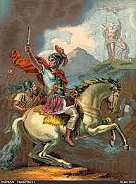 Julius Caesar cross the Rubicon river and starts the Roman Civil War