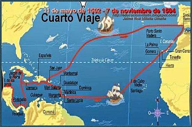 En su cuarto viaje (1502- 1504)