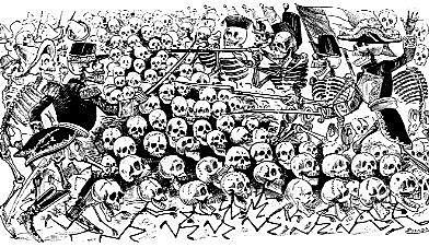 La guerra mundial, Grabado en zinc.