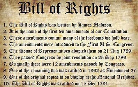 BILL OF RIGHTS (CARTA DEI DIRITTI)
