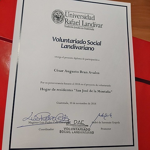 Diploma de voluntariado