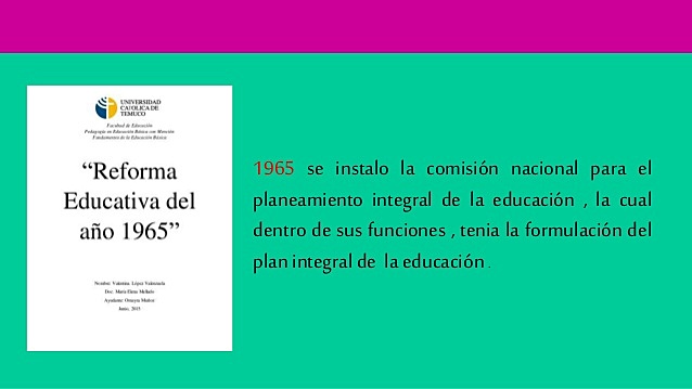 Reforma Educativa 1965.