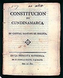 Constitución de Cundinamarca Marzo 30 de 1811