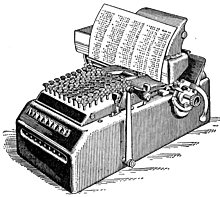 La primera sumadora de teclas