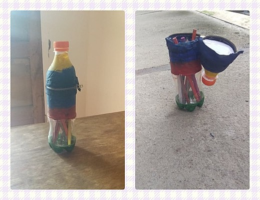 Recycle items and make useful things.