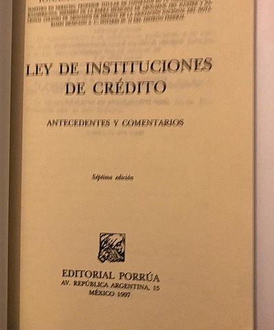 Ley de Instituciones de Crédito