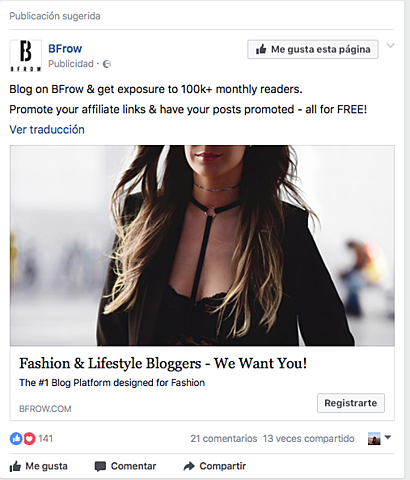 Publicidad en Facebook