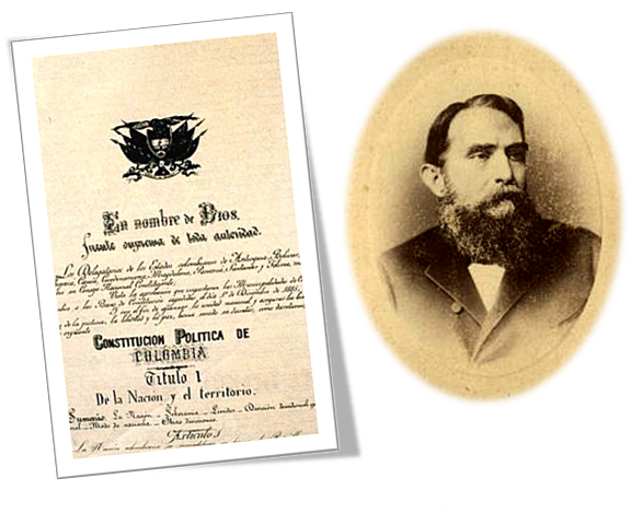 Constitución de 1886 por Rafael Núñez.