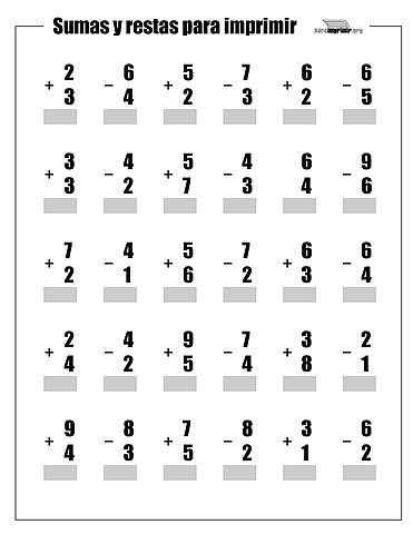 aprendí a sumar y restar