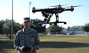 Drones en uso de la inteligencia artificial.