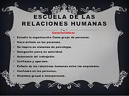 ESCUELA DE LAS RELACIONES HUMANAS    1980
