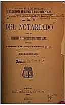 Ley del Notariado para el Distrito y Territorios Federales, 1901
