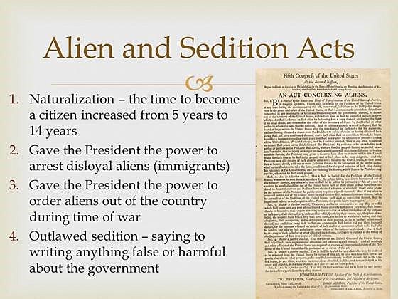 The Alien and Sedition Acts