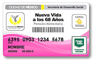 Pensión alimentaria para adultos mayores de 70 años y más (68 y más) residentes en el Distrito Federal