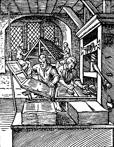 Johannes Gutenberg perfeziona una macchina per "stampare"