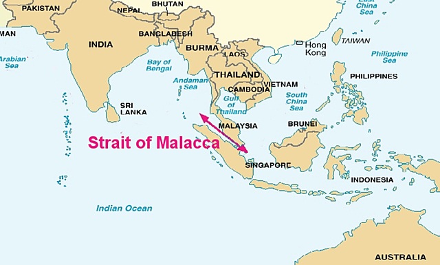 I portoghesi Alfonso de Albuquerque e Tristan da Cunha conquistano lo stretto di Malacca