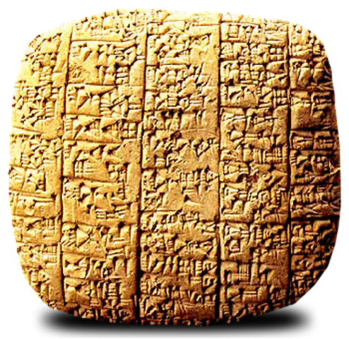 Sumerians record pictographs representing words on clay tablets