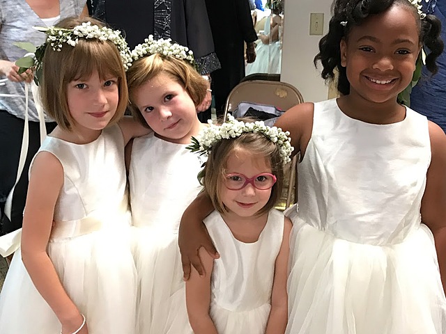 Being a flower girl in a friends wedding